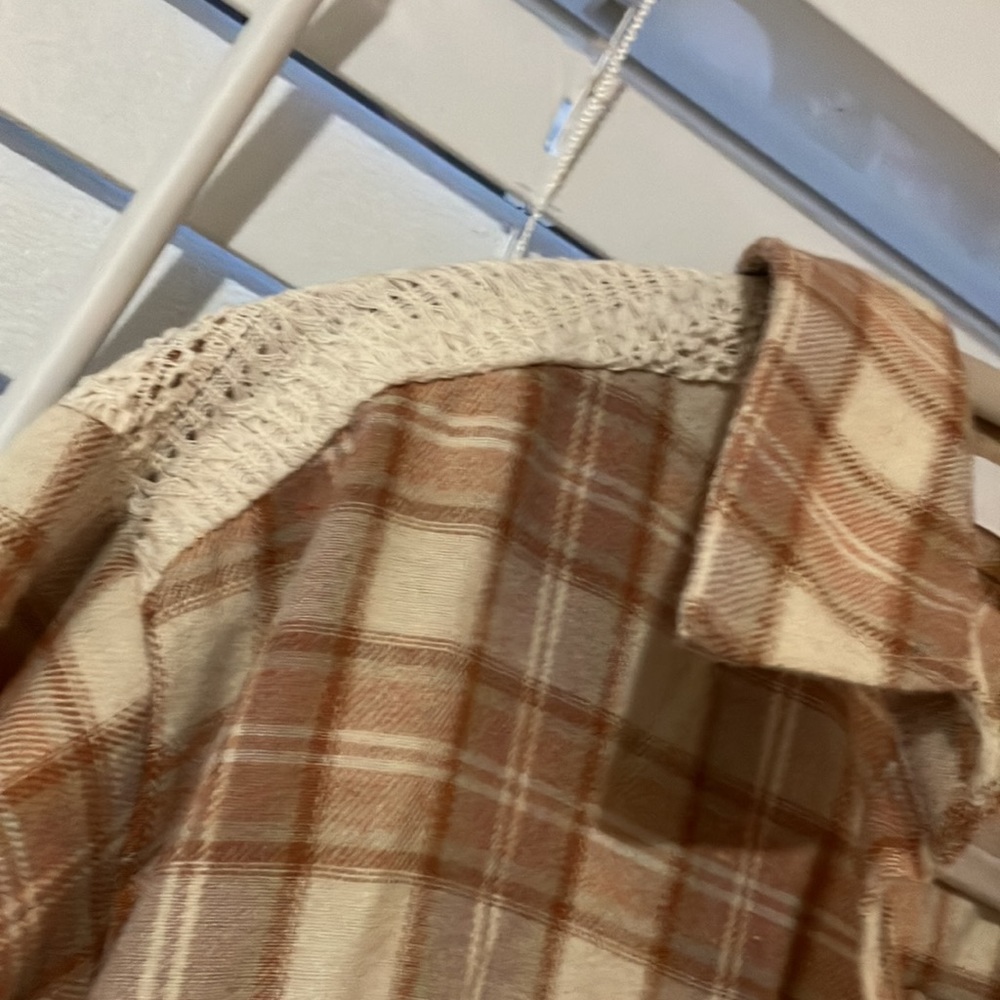 Flannel Lace Button Down - Picture 9 of 12